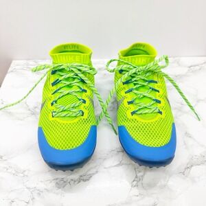 Nike Free Hyperfeel Running Shoes Womens 8 Neon Green Blue 616254-307 Athletic